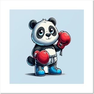 funny boxing panda Posters and Art